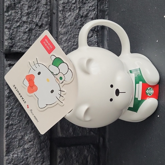 Starbucks Other - Starbucks NEW Holiday Bearista 2025 Mug With Hello Kitty Gift Card